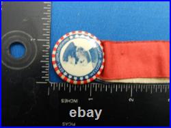 Antique US Army General John J Pershing Welcome Pin WWI, withribbon, dated 9/10/19