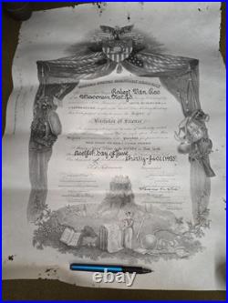 Antique Unites States Millitary Academy Bachelors Certificate Dated 1935 NAMED
