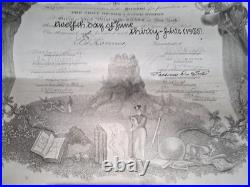 Antique Unites States Millitary Academy Bachelors Certificate Dated 1935 NAMED