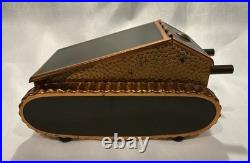 Antique WWI Era US Army Tank Copper Cigarette Holder Snuff Box Officer's Desk
