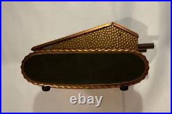 Antique WWI Era US Army Tank Copper Cigarette Holder Snuff Box Officer's Desk