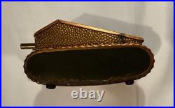Antique WWI Era US Army Tank Copper Cigarette Holder Snuff Box Officer's Desk