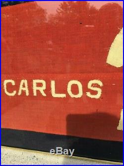 Antique carlos Marx banner flag Spanish civil war abraham lincoln brigade