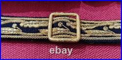 Argentine Navy Admiral Sword Belt Slings MTC France c. 1920 Regulation 1901 Gilt