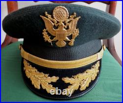 Army Field Grade Officer Major or Colonel dress Hat Dark Green Wool 7 1/4