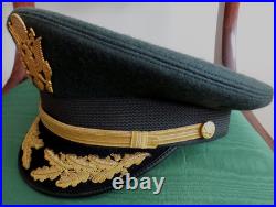Army Field Grade Officer Major or Colonel dress Hat Dark Green Wool 7 1/4