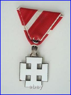 Austria First Republic Order Of Merit Knight Grade. White Enamel. Rare Vf+