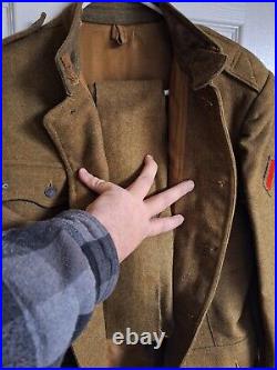 Authentic WWI Era US Army Wool Uniform Set Coat, Tunic, Pants, Hat Rare Find