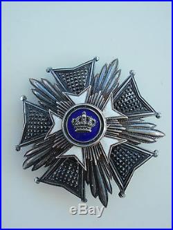 Belgium Order Of The Crown Grand Cross Breat Star. Silver. Rare