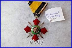 BULGARIA National Order of Miltary Merit V Class Type 1 with Ribbon Original