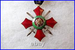 BULGARIA National Order of Miltary Merit V Class Type 1 with Ribbon Original