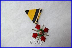 BULGARIA National Order of Miltary Merit V Class Type 1 with Ribbon Original