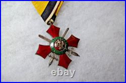 BULGARIA National Order of Miltary Merit V Class Type 1 with Ribbon Original