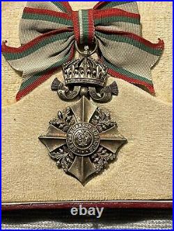 BULGARIA Royal Order for Civil Merit 3rd Class for Women Ladies With Crown RARE