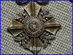 BULGARIA Royal Order for Civil Merit 3rd Class for Women Ladies With Crown RARE