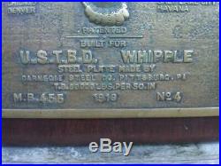 Babcock & Wilson Boiler Plate for USS Whipple Asiatic Fleet Destroyer 1919