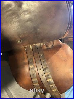 Barnsby Cavalry Saddle British Military Issue 30's- 18 Seat- Original Stamps