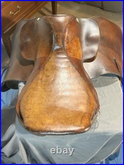 Barnsby Cavalry Saddle British Military Issue 30's- 18 Seat- Original Stamps