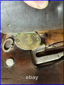 Barnsby Cavalry Saddle British Military Issue 30's- 18 Seat- Original Stamps
