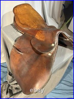 Barnsby Cavalry Saddle British Military Issue 30's- 18 Seat- Original Stamps