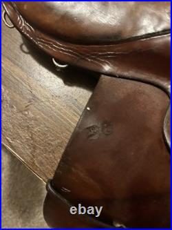 Barnsby Cavalry Saddle British Military Issue 30's- 18 Seat- Original Stamps