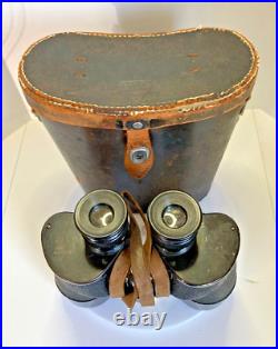 Bausch & Lomb Binoculars 7x50mm pre-WWII 1923 with leather case and strap
