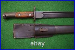 Belgian M1924 Export Bayonet With Scabbard And Leather Frog