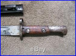 Belgian M1924 Long Bayonet With Scabbard Un marked Export Model Fits K98 M24 M48