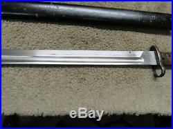 Belgian M1924 Long Bayonet With Scabbard Un marked Export Model Fits K98 M24 M48