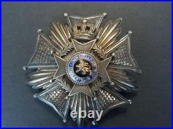 Belgium Kingdom Order Of Leopold II Grand Cross Breast Star 85mm, Sterling Silver