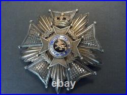 Belgium Kingdom Order Of Leopold II Grand Cross Breast Star 85mm, Sterling Silver