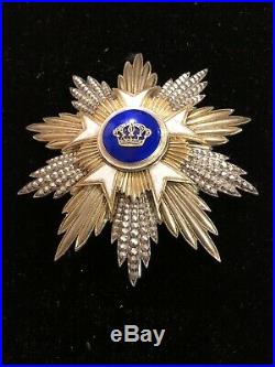 Belgium, Kingdom, Order Of The Crown Grand Cross Breast Star 76 mm