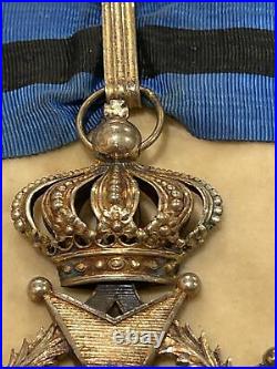 Belgium, Kingdom, Order of Leopold II Grand Cross Neck Badge 80mm x 52mm inc Crown