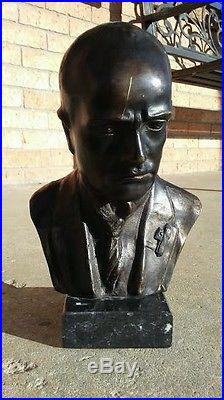 Benito mussolini bronze pre ww2 bust statue