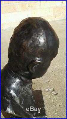 Benito mussolini bronze pre ww2 bust statue