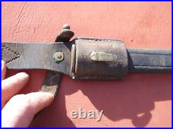 Brazilian model 1908 1908/34 7mm mauser bayonet w scabbard and leather frog