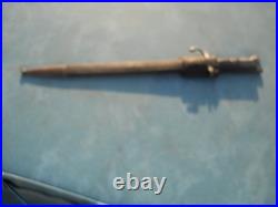 Brazilian model 1908 1908/34 7mm mauser long bayonet w scabbard & leather frog
