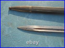 Brazilian model 1908 1908/34 7mm mauser long bayonet w scabbard & leather frog