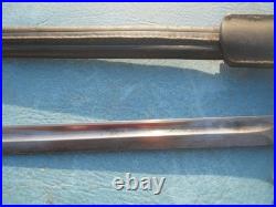 Brazilian model 1908 1908/34 7mm mauser long bayonet w scabbard & leather frog