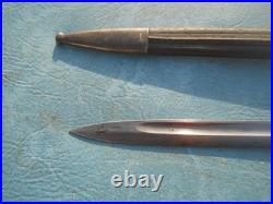 Brazilian model 1908 1908/34 7mm mauser long bayonet w scabbard & leather frog