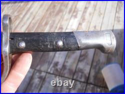 Brazilian model 1908 1908/34 7mm mauser long bayonet w scabbard & leather frog