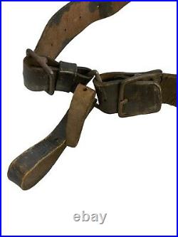 British Cavalry 1922 Dated 5 Pouch Leather Bandoleer