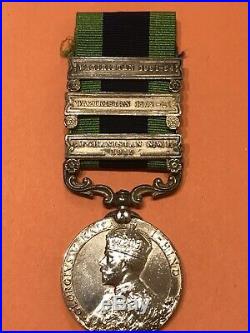 British George V India General Service Medal with 3 Clasps Named Badge/Award