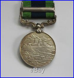 British INDIA General service Afghanistan NWF War combat silver medal 1919