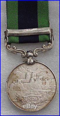 British INDIA General service Waziristan War sterling silver medal XF 1921