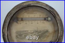 Broken Damaged Stained USMC Sterling Silver Thermometer Antique Souvenir Vtg