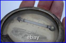 Broken Damaged Stained USMC Sterling Silver Thermometer Antique Souvenir Vtg