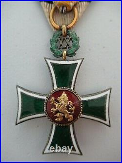 Bulgaria 20 Year Offcier's Service Cross Medal. King Boris Issue. Rare. Vf+