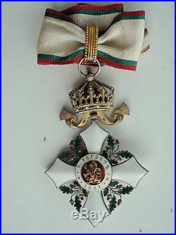 Bulgaria Kingdom CIVIL Merit Order Commander Grade. Cased. Some Enamel Repair. 1