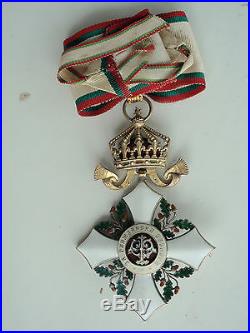 Bulgaria Kingdom CIVIL Merit Order Commander Grade. Cased. Some Enamel Repair. 1